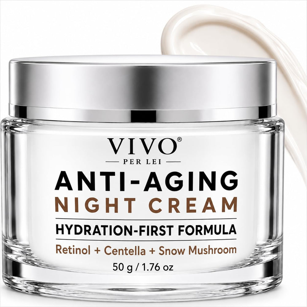 Vivo Per Lei front jar showing sleek packaging and hydration benefits