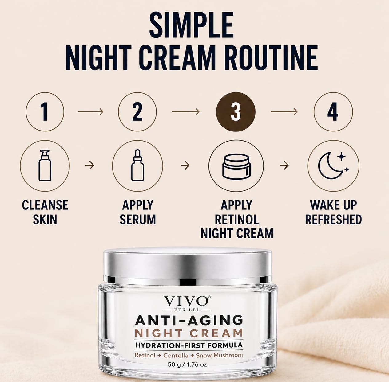 Vivo Per Lei layered over serum demonstrating compatibility with serums