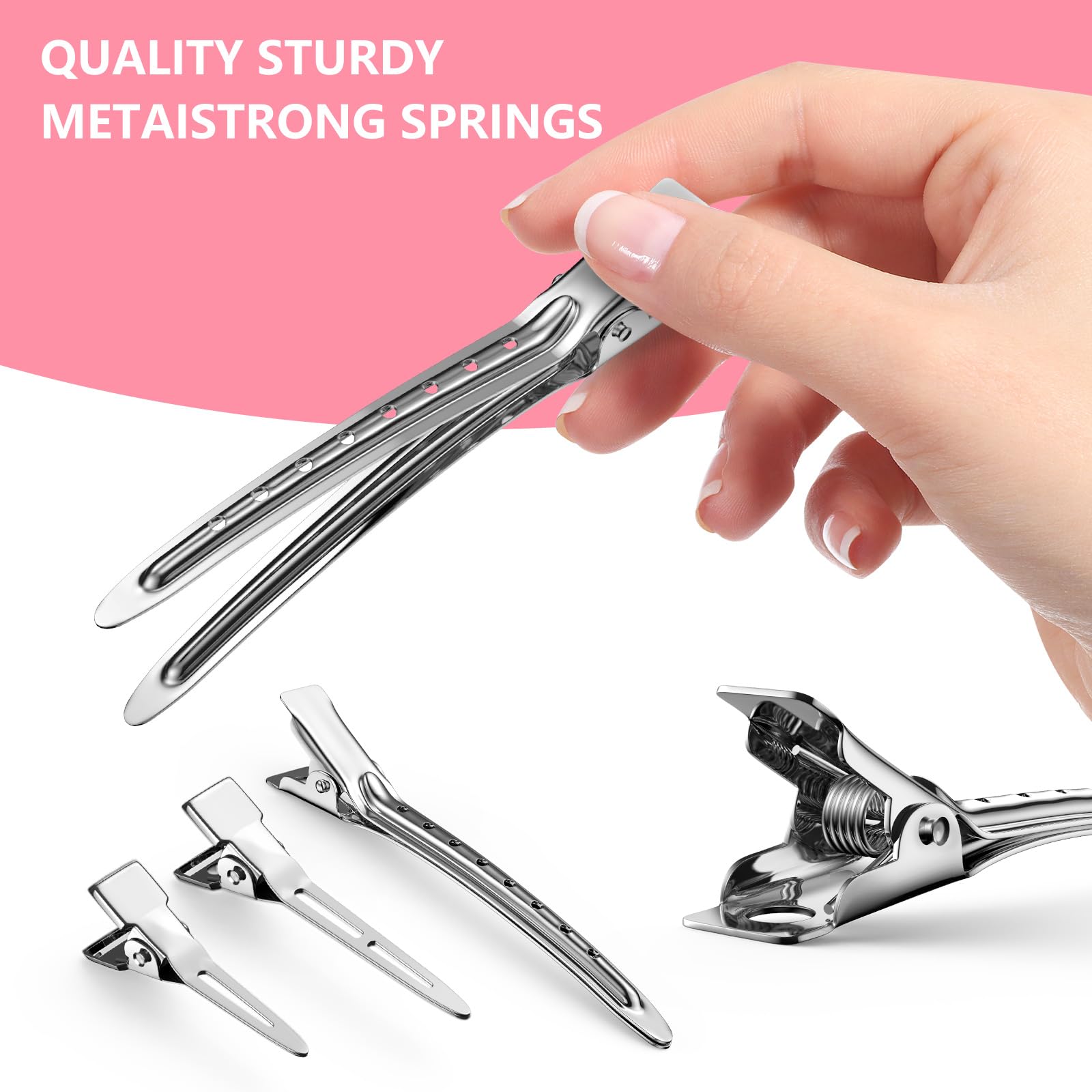 Viywicz clips in use on a client in salon demonstrating secure hold during cutting