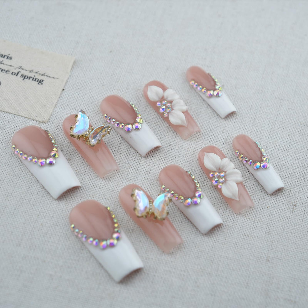 Vlazryk butterfly embellishment side view showcasing delicate artisanal work