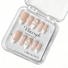 Vlazryk front packaging of press-on nails showing kit benefits