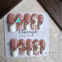 Vlazryk manicure on a bride showcasing polished event-ready nails
