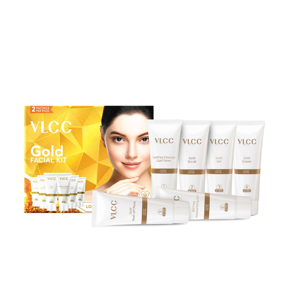VLCC gold facial cream texture closeup highlighting smooth spreadability and nourishment