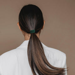 VLOMOT three-color scrunchies laid flat, showing variety and everyday styling benefit