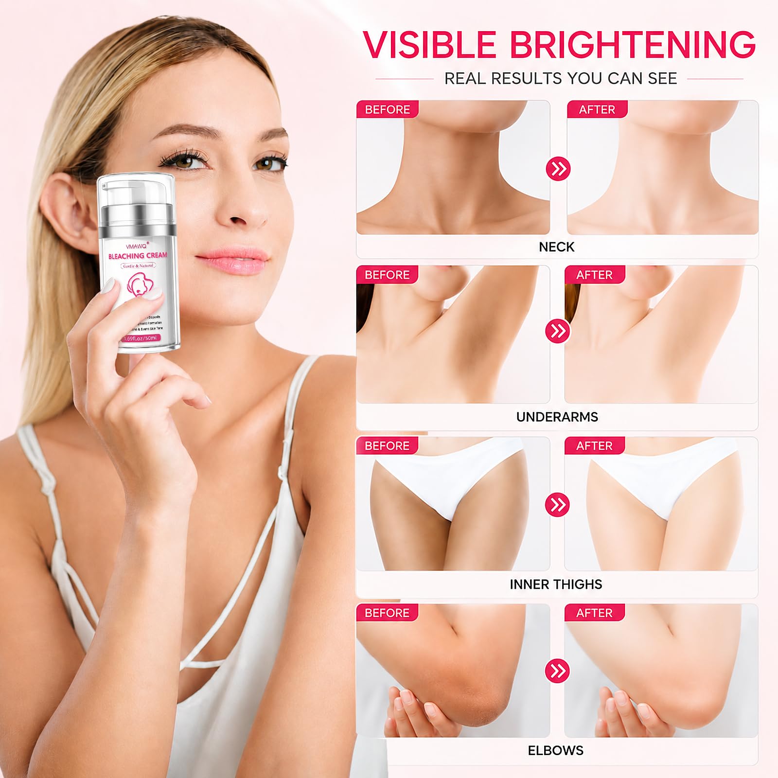Vmawq ingredient focus on vitamin C and arbutin for brightening