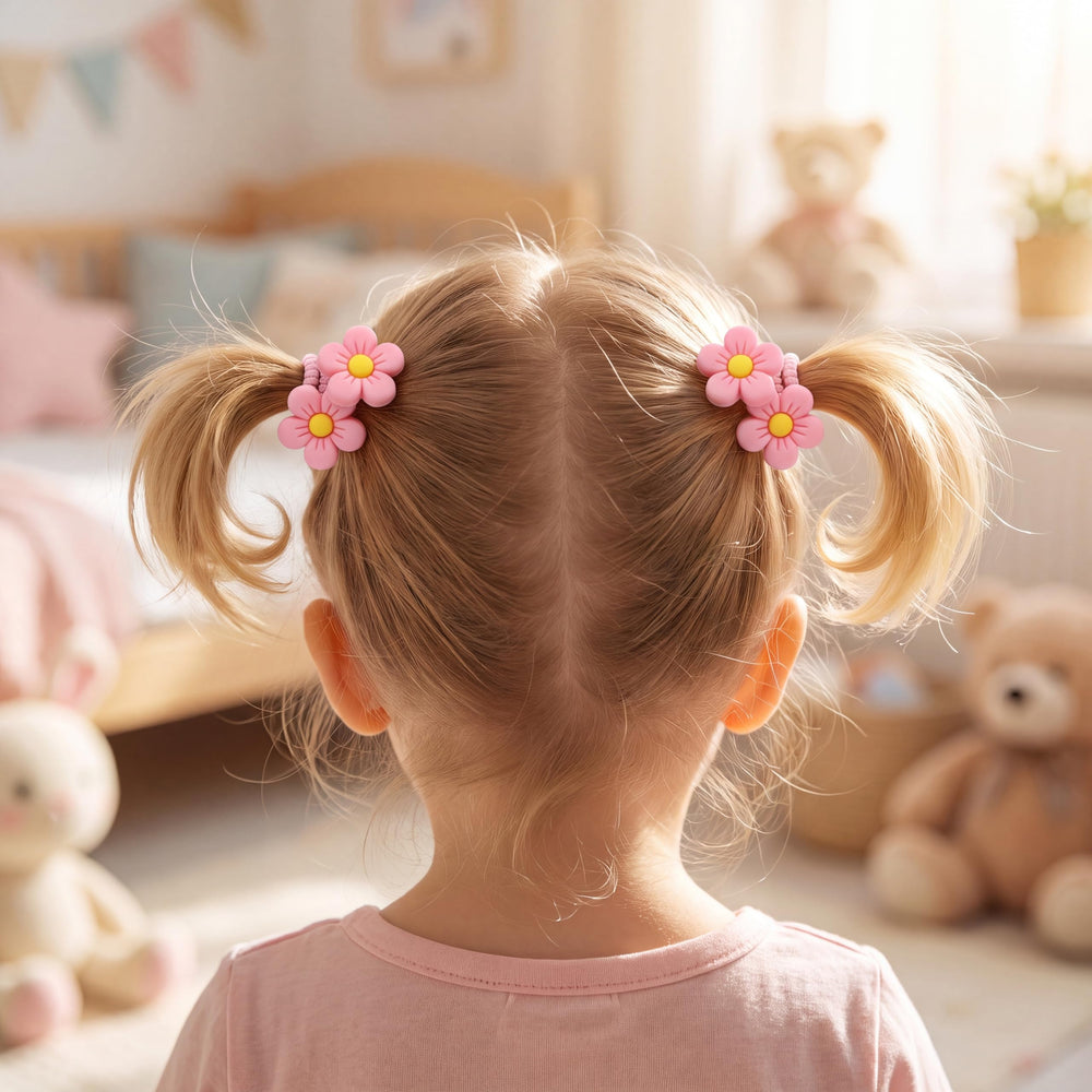 VMRUXAW toddler ponytail in use demonstrating secure hold and comfort