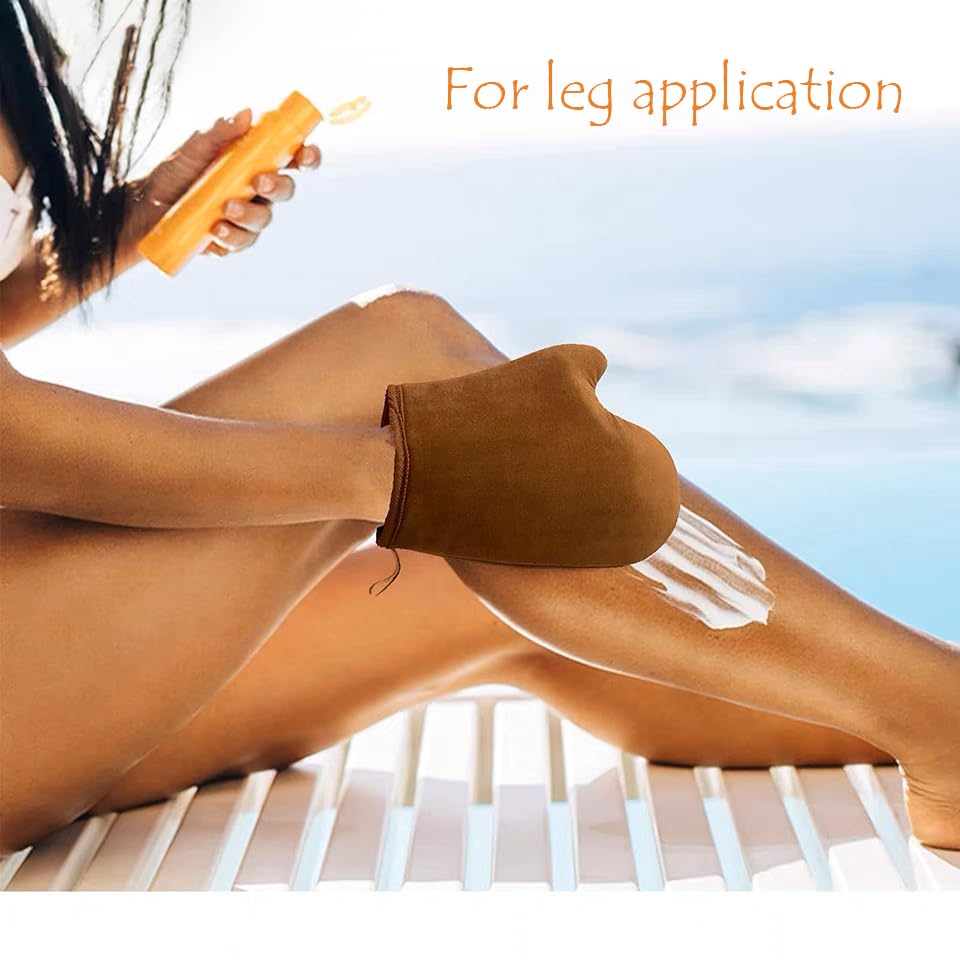 VNIHTT brush blending self tanner on face for natural finish