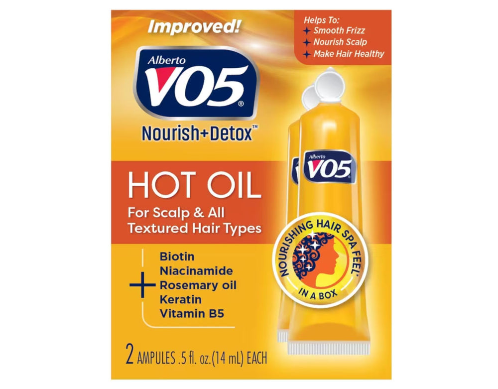 VO5 front packaging showing sachet and product name for quick hydration