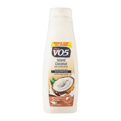 VO5 front packaging showing 15 oz bottle and label with tropical design, highlights hydration