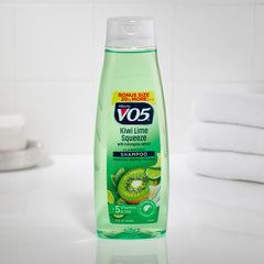 VO5 texture closeup of shampoo lather highlighting moisturizing oils and foam