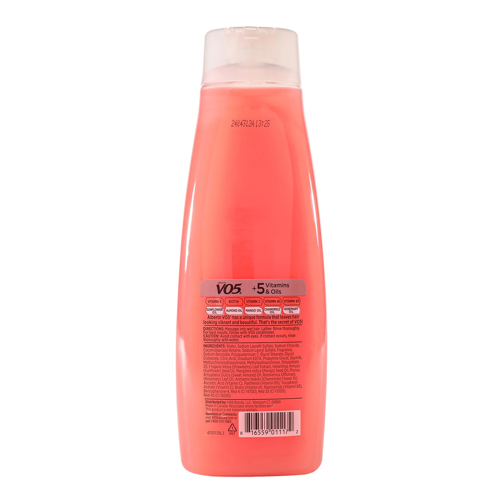 VO5 15 oz bottle held in hand showing scale and travel-friendly size benefit