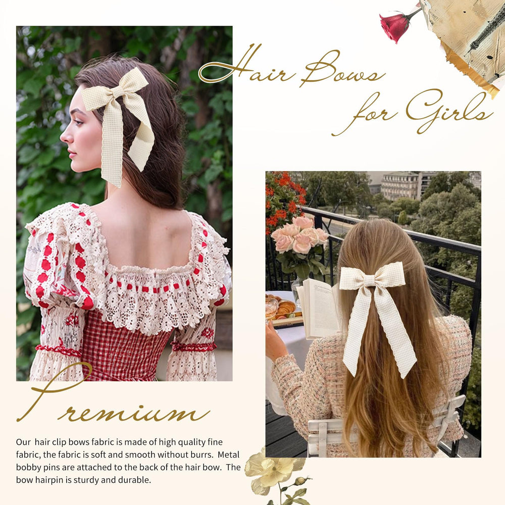 VOBOBE bow clipped on a ponytail demonstrating effortless styling and volume