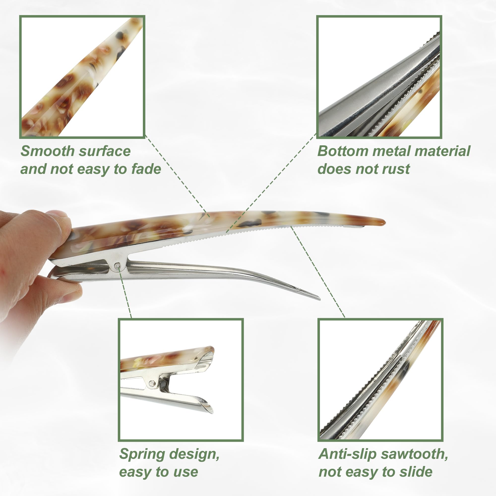 VOCOSTE clip holding half-up hairstyle demonstrates stable styling support