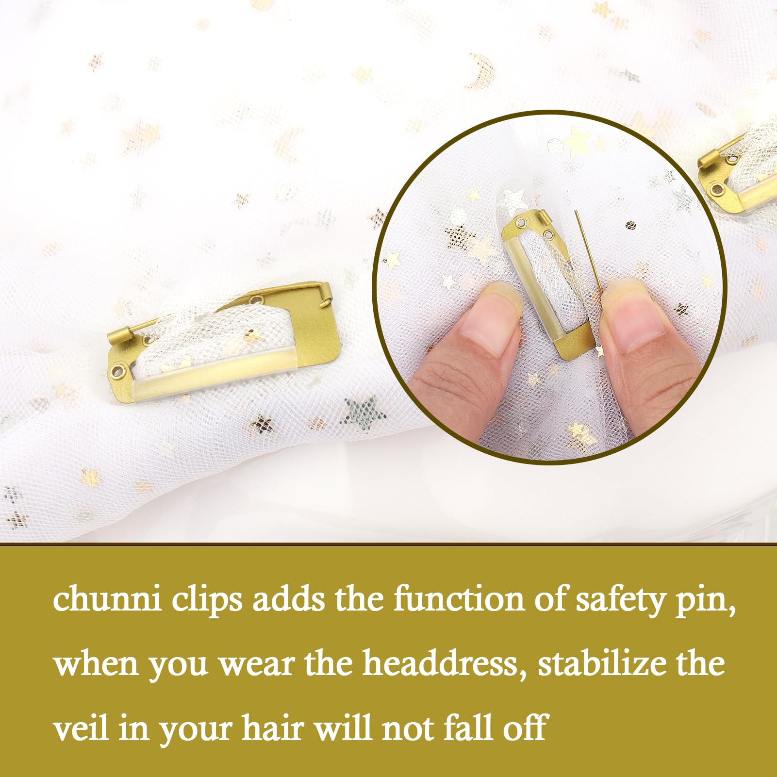 Vodolo clips securing dupatta in place on sari demonstrates stable hold