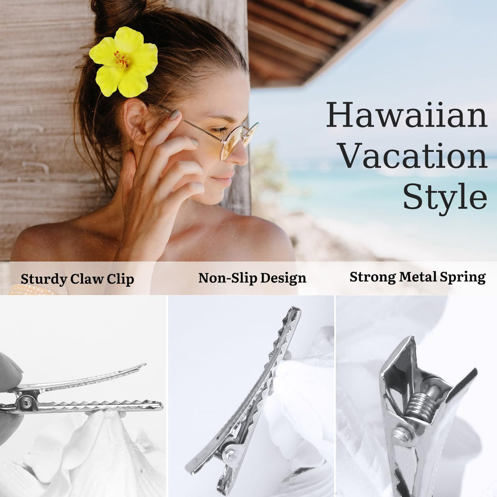 Vodolo clip worn in hair on a beach, adding tropical flair and photo-ready style