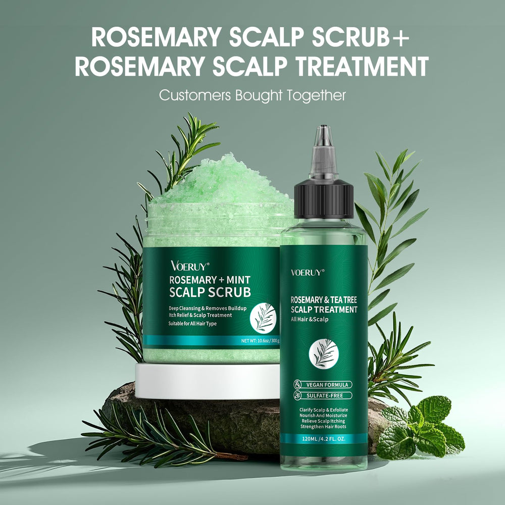 VOERUY in bathroom spa setup conveying relaxing scalp treatment routine