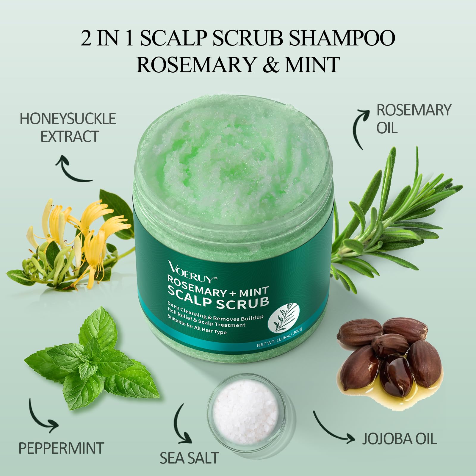 VOERUY texture close-up showing sea salt granules for effective exfoliation