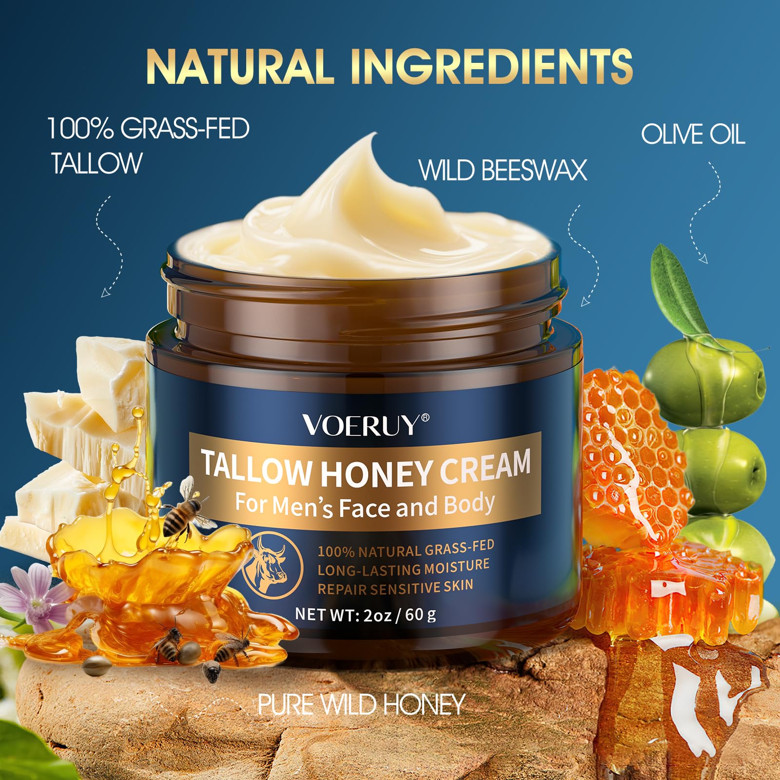 VOERUY cream texture closeup highlighting smooth non-greasy consistency and hydration