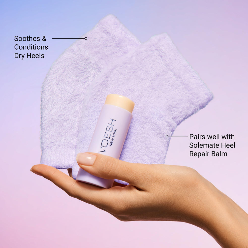 VOESH close-up of latex-free gel lining demonstrating heat-activated moisture-locking benefit