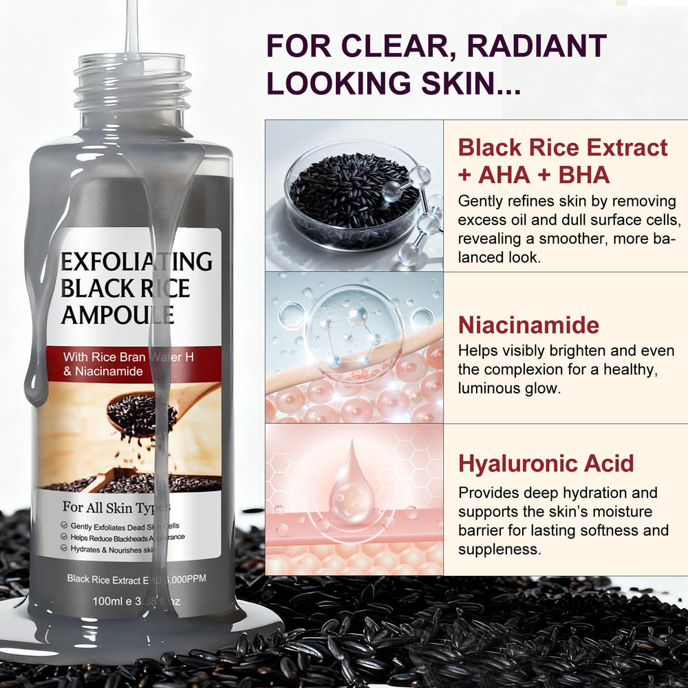 VOFANK ingredients with black rice and niacinamide highlighting brightening