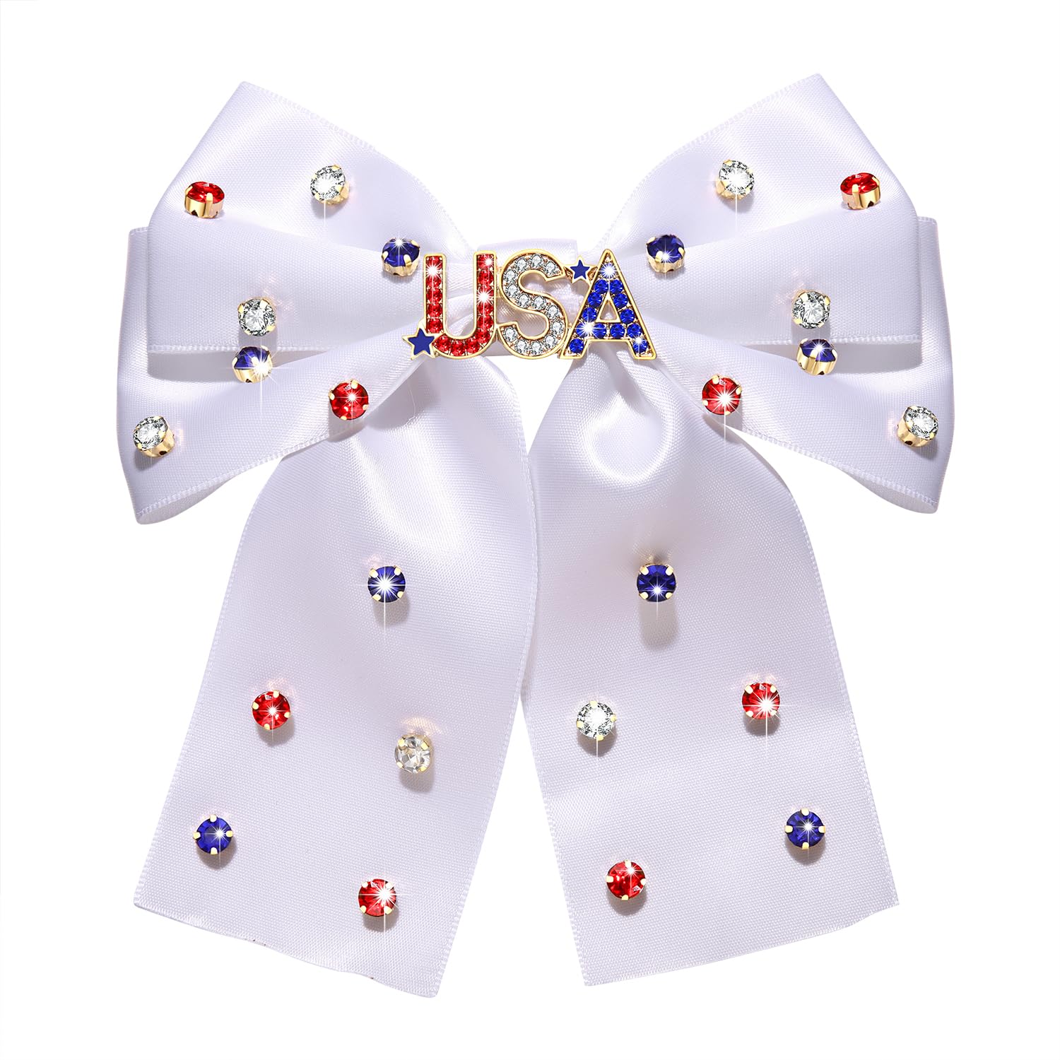 vokone front view of large bow showing patriotic design and bold silhouette