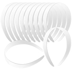 VOKOY front view of 12 white headbands showing clean package benefit