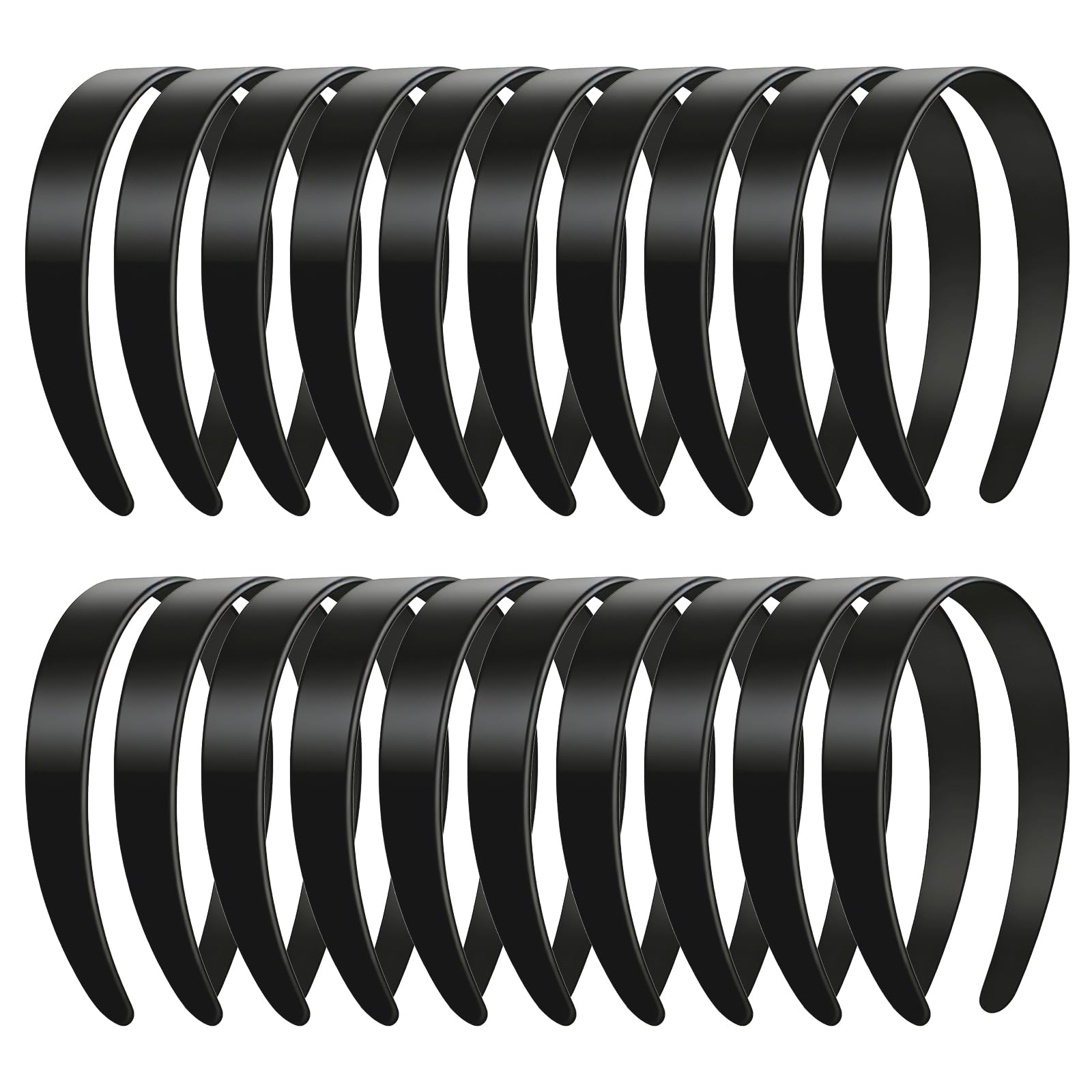 VOKOY headbands front packaging showing 24 count and black bands for versatile crafting