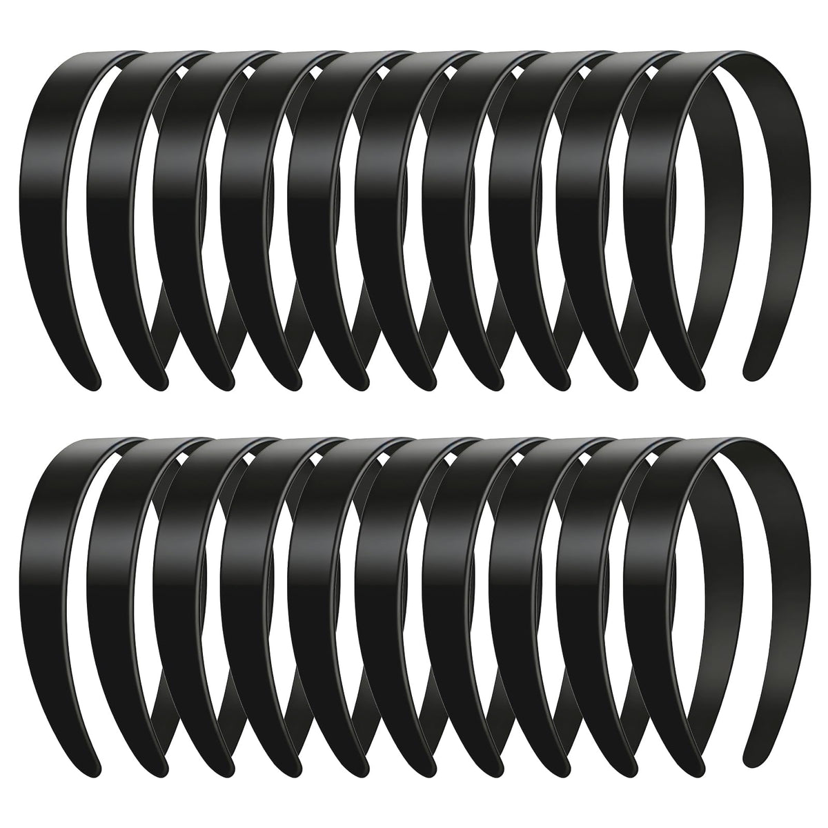 VOKOY headbands front packaging showing 24 count and black bands for versatile crafting