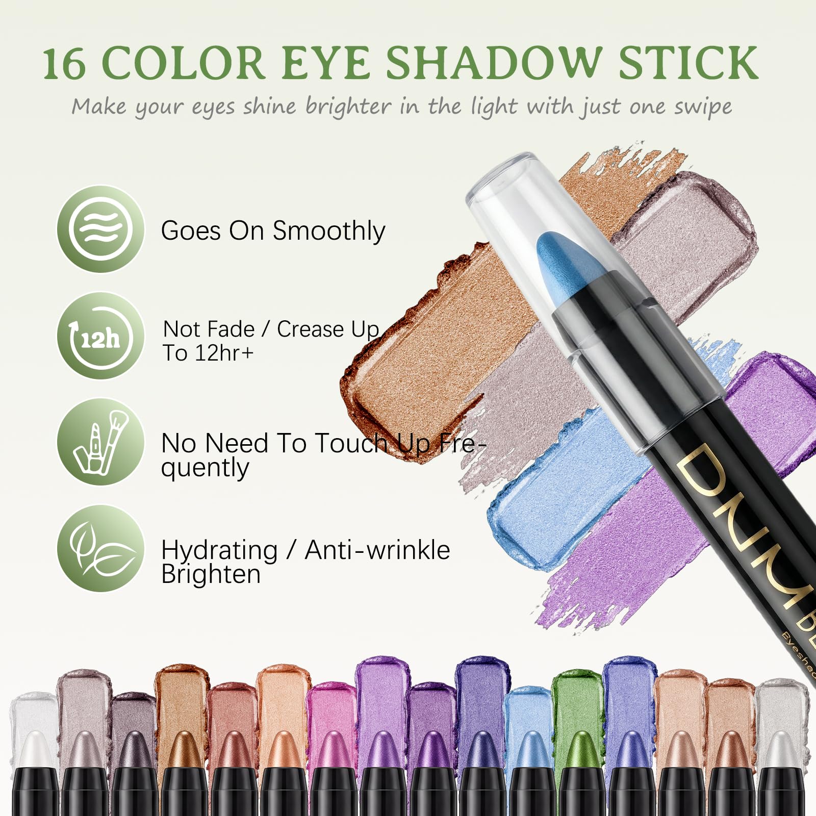VolksRose application on eyelid demonstrating quick, blendable color payoff