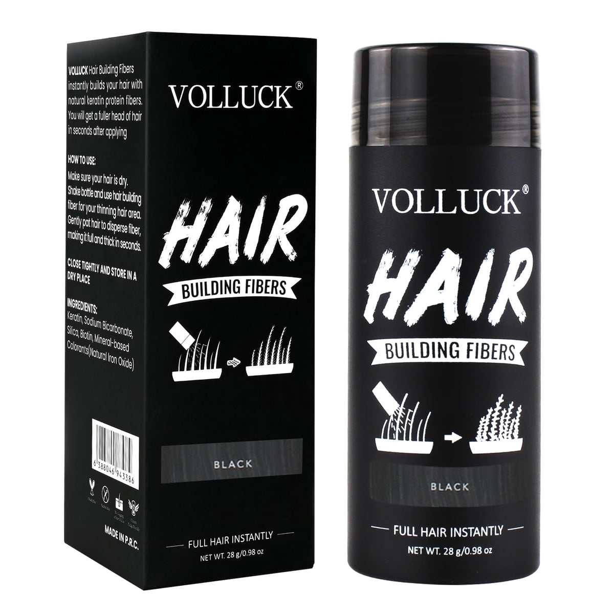 VOLLUCK jar front view showing compact packaging and travel-friendly size