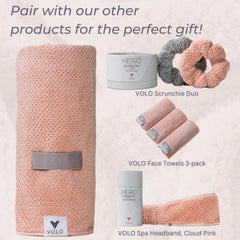 VOLO towel on bathroom counter staged for lifestyle routine convenience benefit