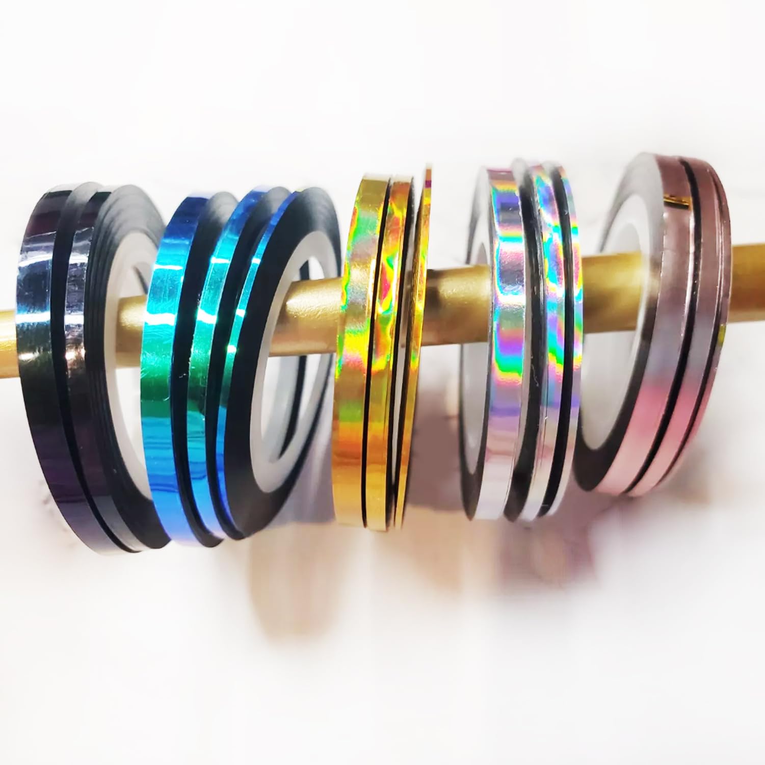 Vonrui close-up of holographic tape texture delivering intense light play