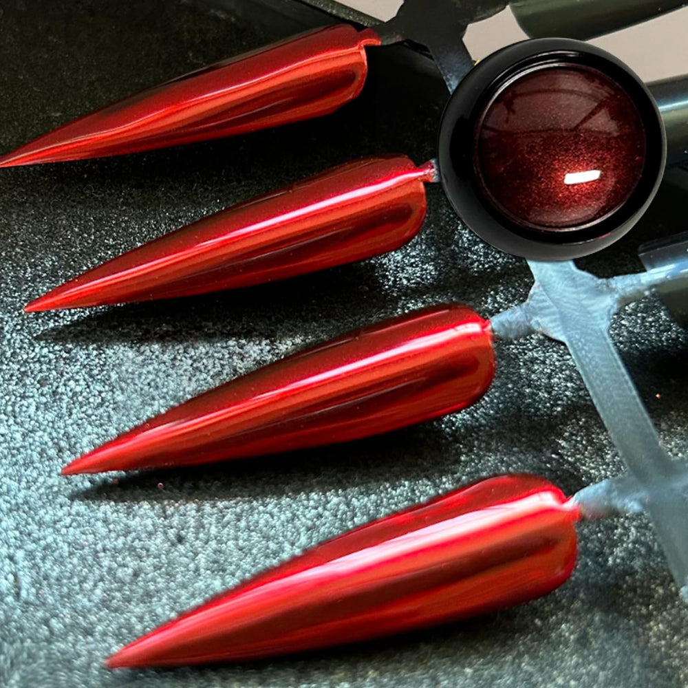 Vonrui on styled hands model showing chrome manicure, demonstrates salon-quality metallic finish