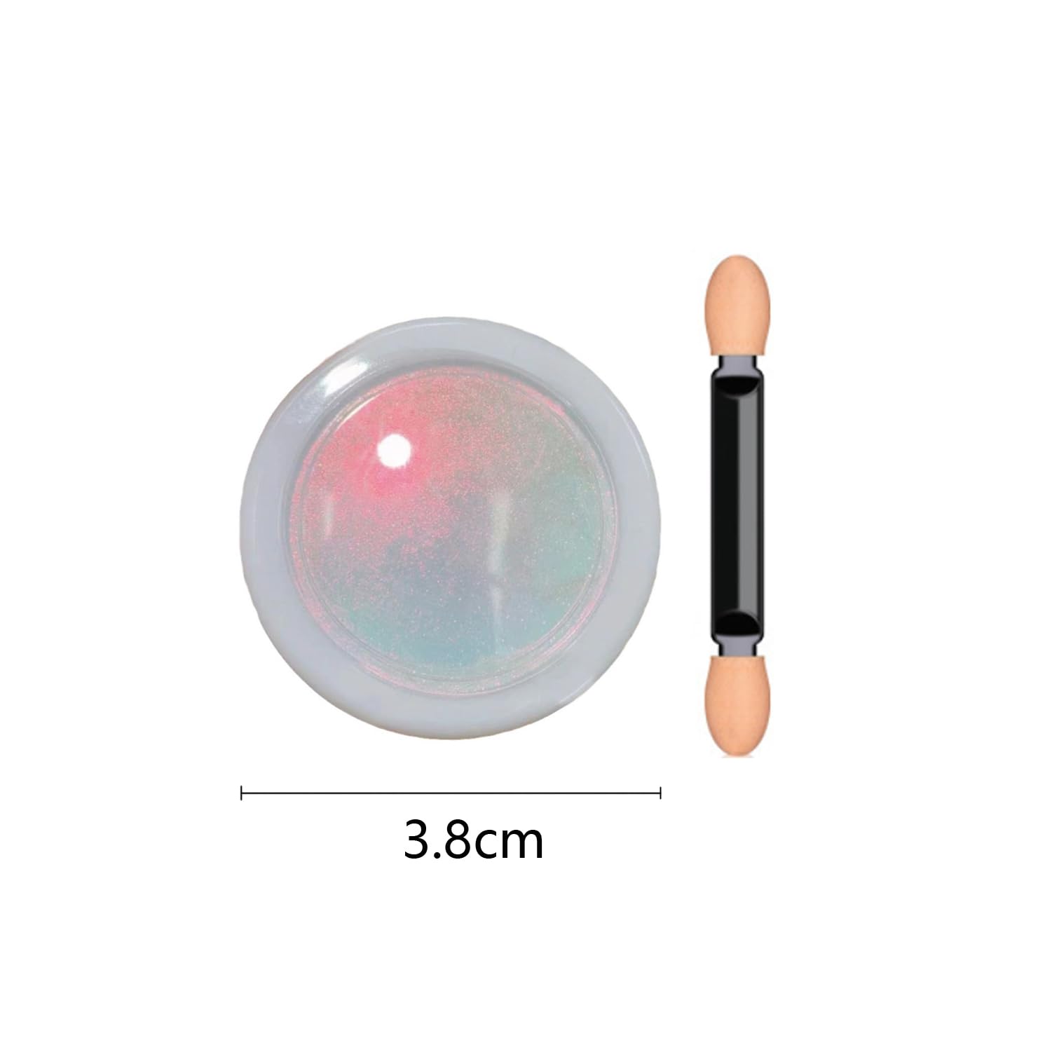 Vonrui powder pressed onto cured gel nail demonstrating easy application benefit