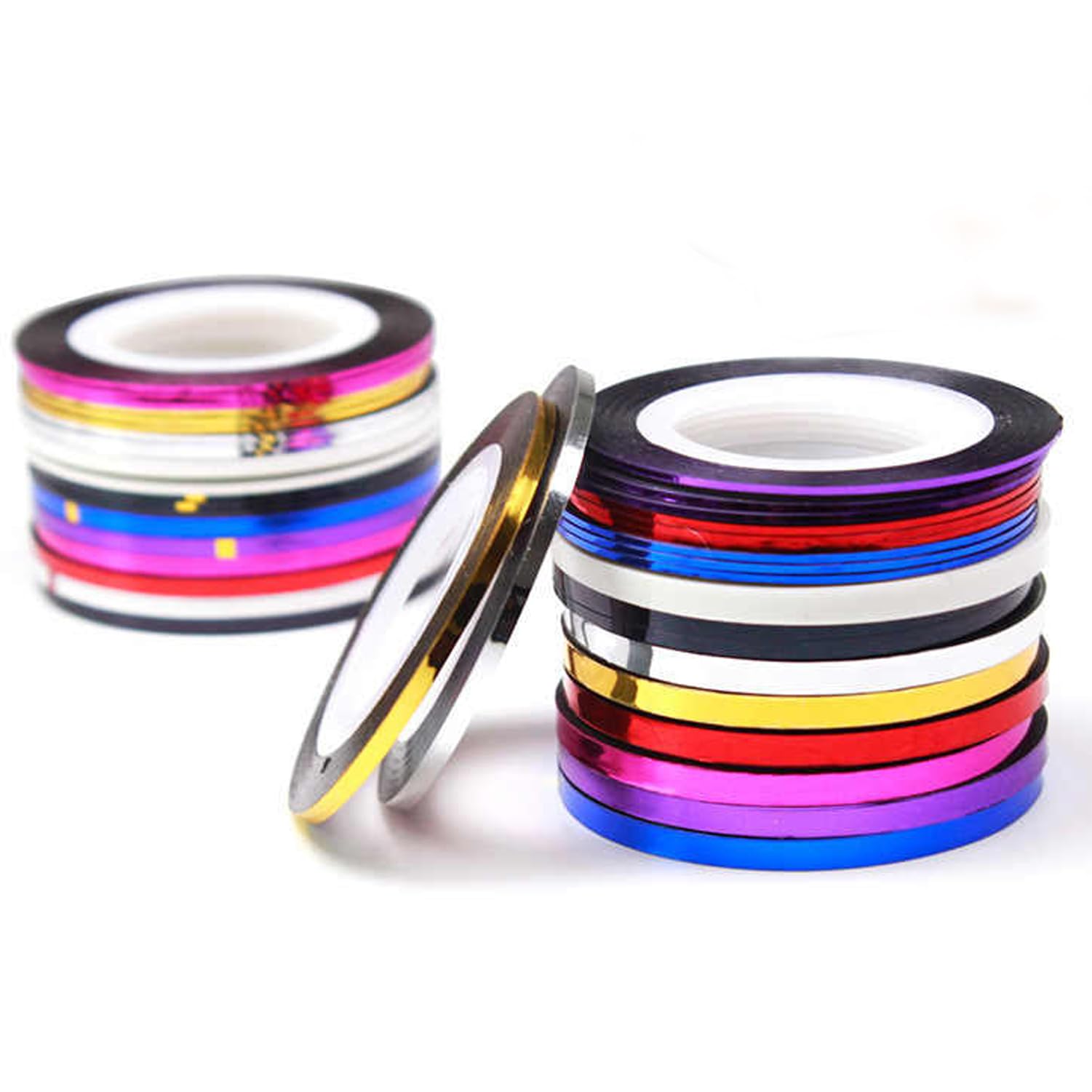 Vonrui tape rolls unspooled to show different widths and approximate length