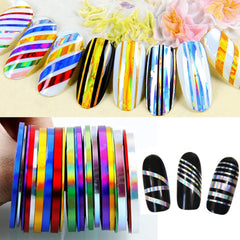 Vonrui tape rolls fanned out showing bright chrome and holographic colors