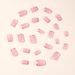 Vopintpy close-up of glossy French tip highlighting neat salon finish