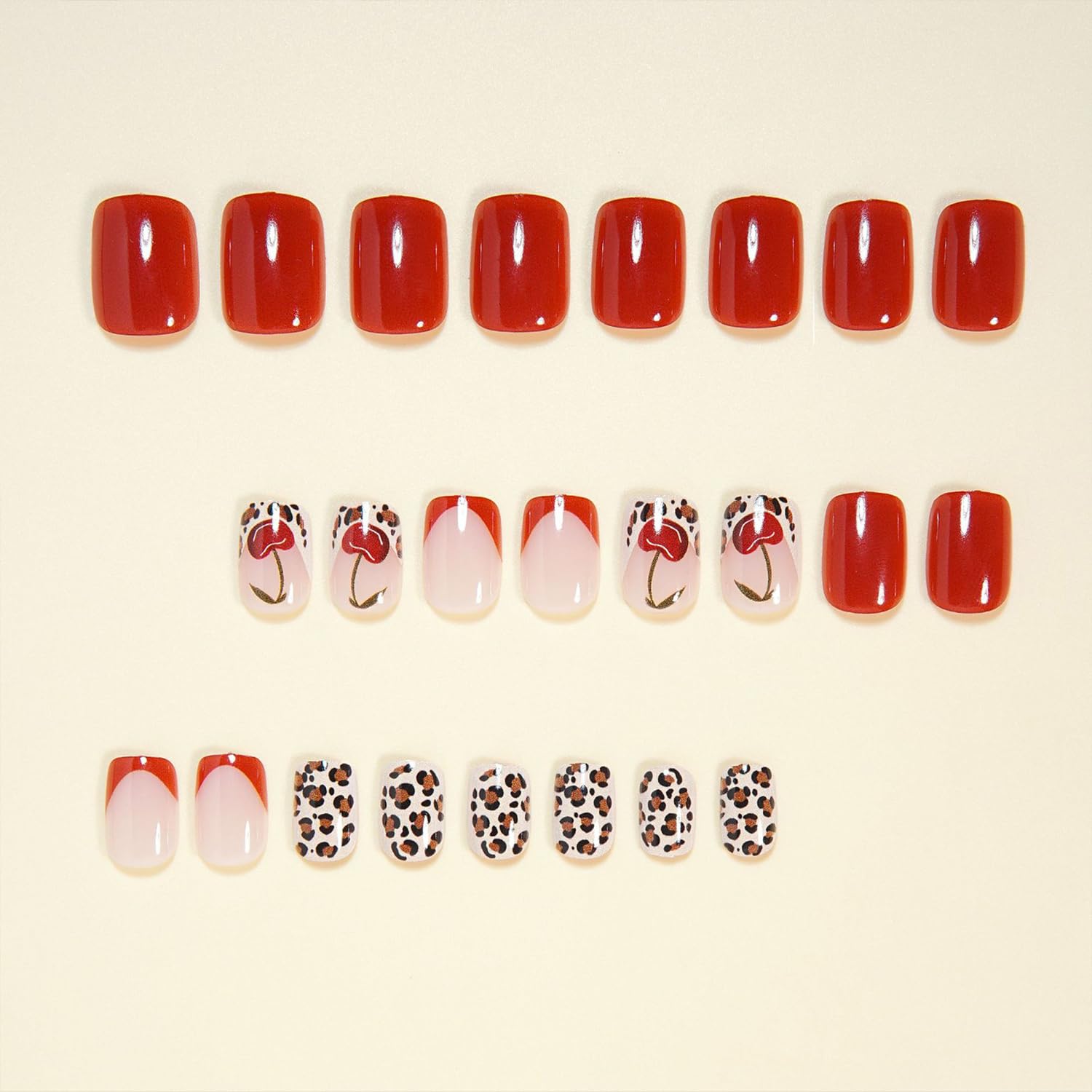 Vopintpy close-up of leopard print design highlighting glossy acrylic detail and style