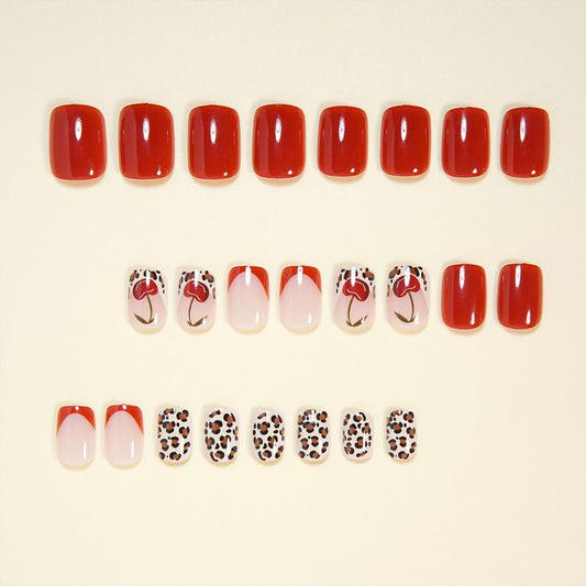 Vopintpy close-up of leopard print design highlighting glossy acrylic detail and style