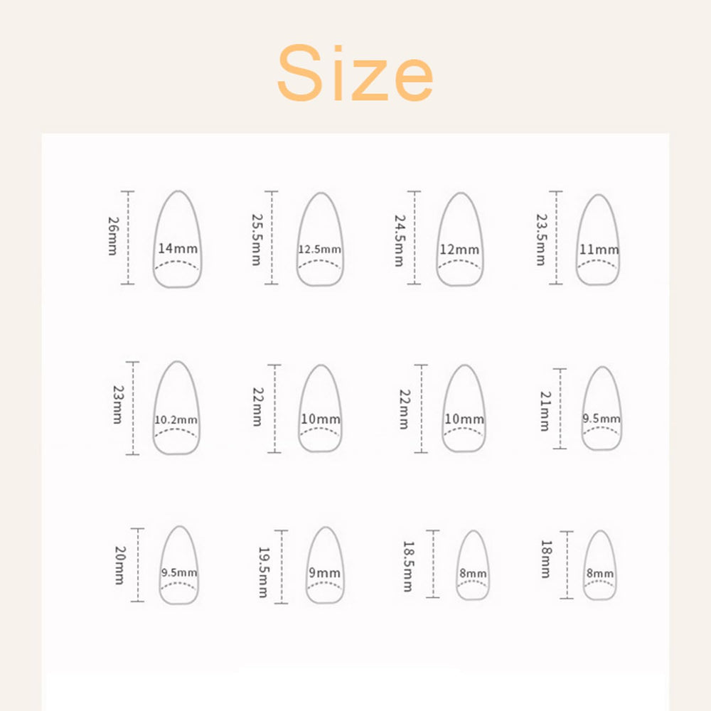 Vopintpy layout of 12 nail sizes showing scale and fit options for every finger