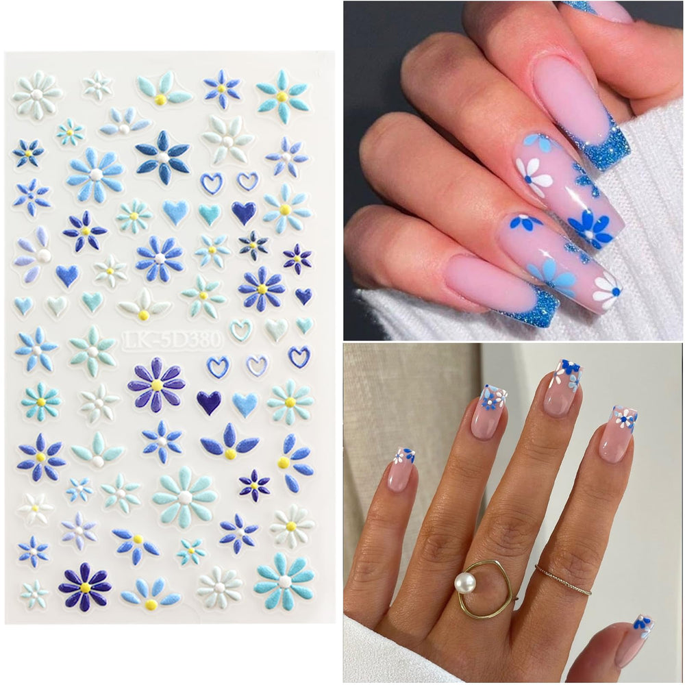 Close-up of VOTACOS embossed 5D texture on flower decal, adds visible depth benefit