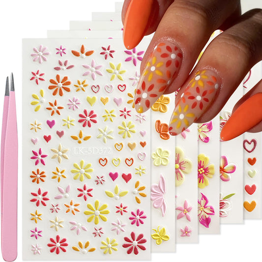 VOTACOS front packaging showing hot red floral sticker sheets, easy DIY benefit