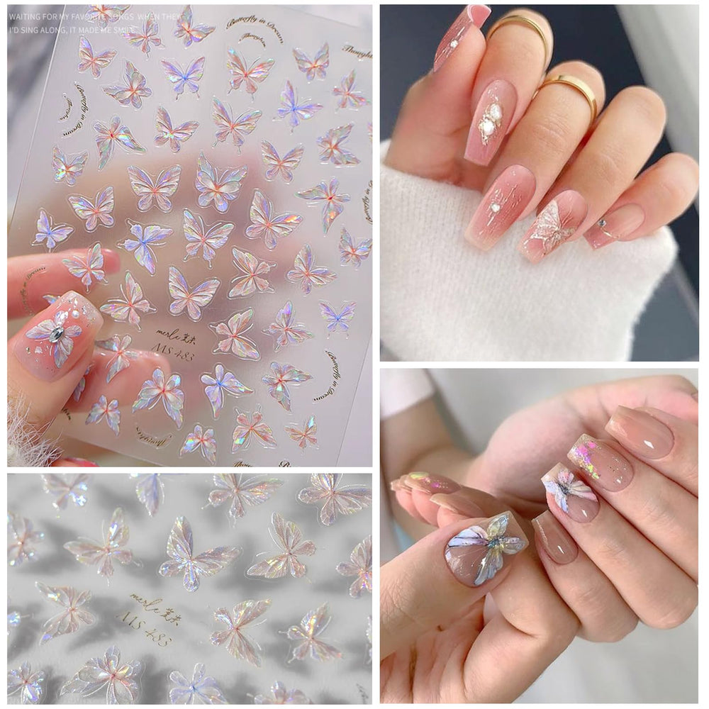 VOTACOS applied on nails in blue and pink for instant salon look