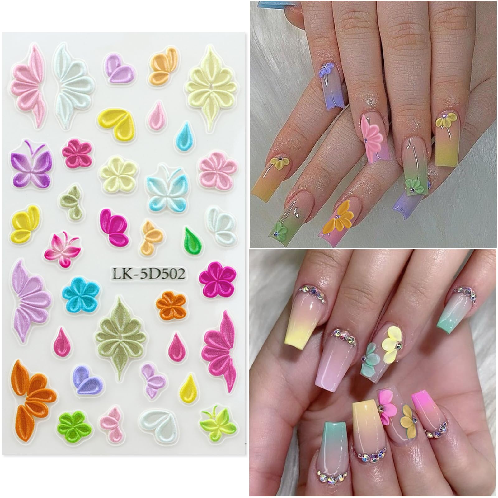 VOTACOS full sheet display highlighting pattern variety for versatile nail designs