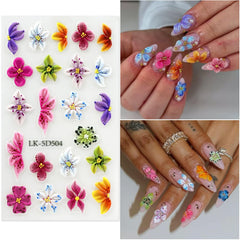 VOTACOS stickers applied to nail tips demonstrating instant salon-style results