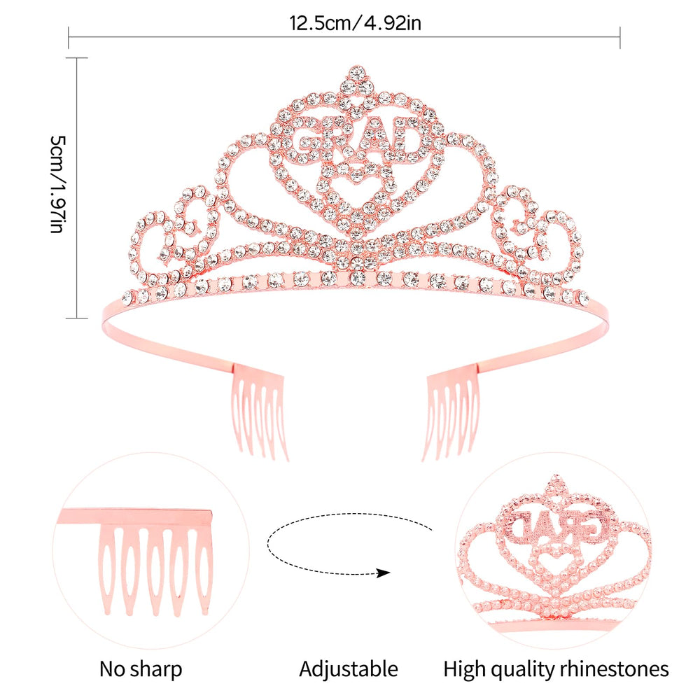 Vovii crown side profile highlighting rhinestones and secure base for comfort
