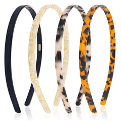 Vovii slim headbands front view showing four neutral designs and versatile styling benefit