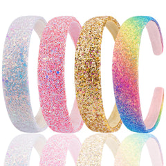 Vovii headband front view showing sparkle and stylish shape for instant glam