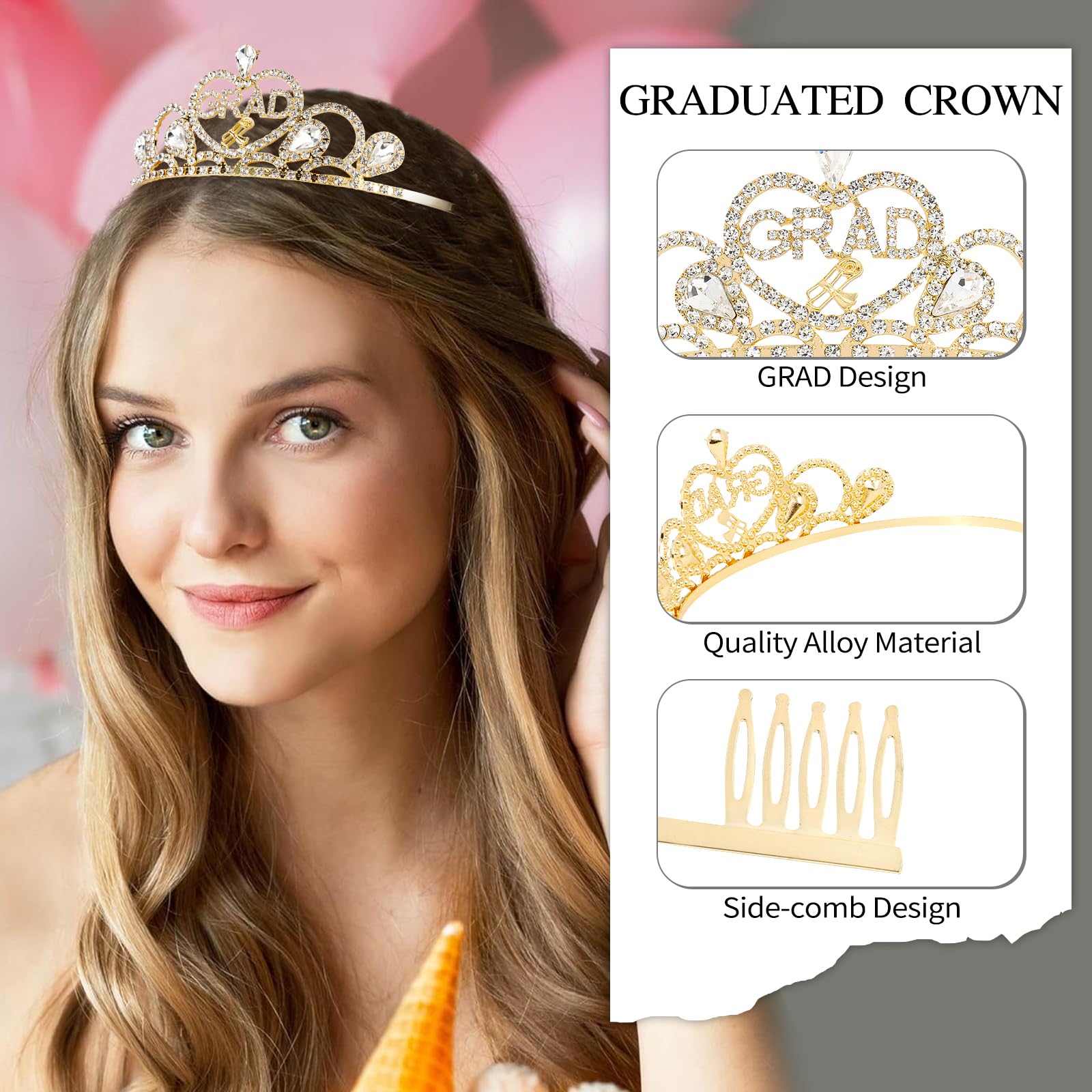 Vovii sash and crown worn at graduation ceremony for memorable portraits