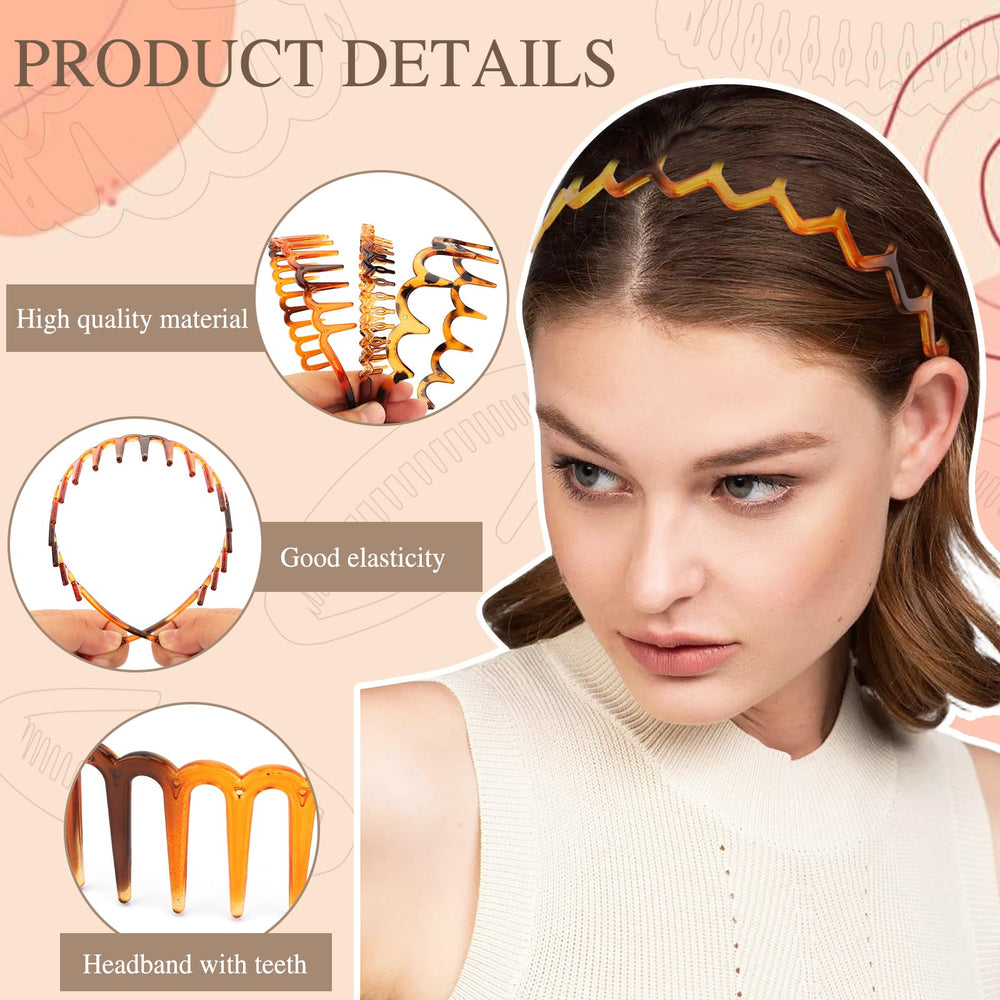 Vovii headband worn during makeup application keeping hair off the face for tidy routines